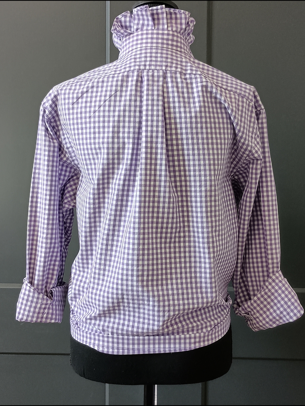 Upcycled Women's Ralph Lauren Ruffled Collar Shirt #051 - Picture 6 of 10